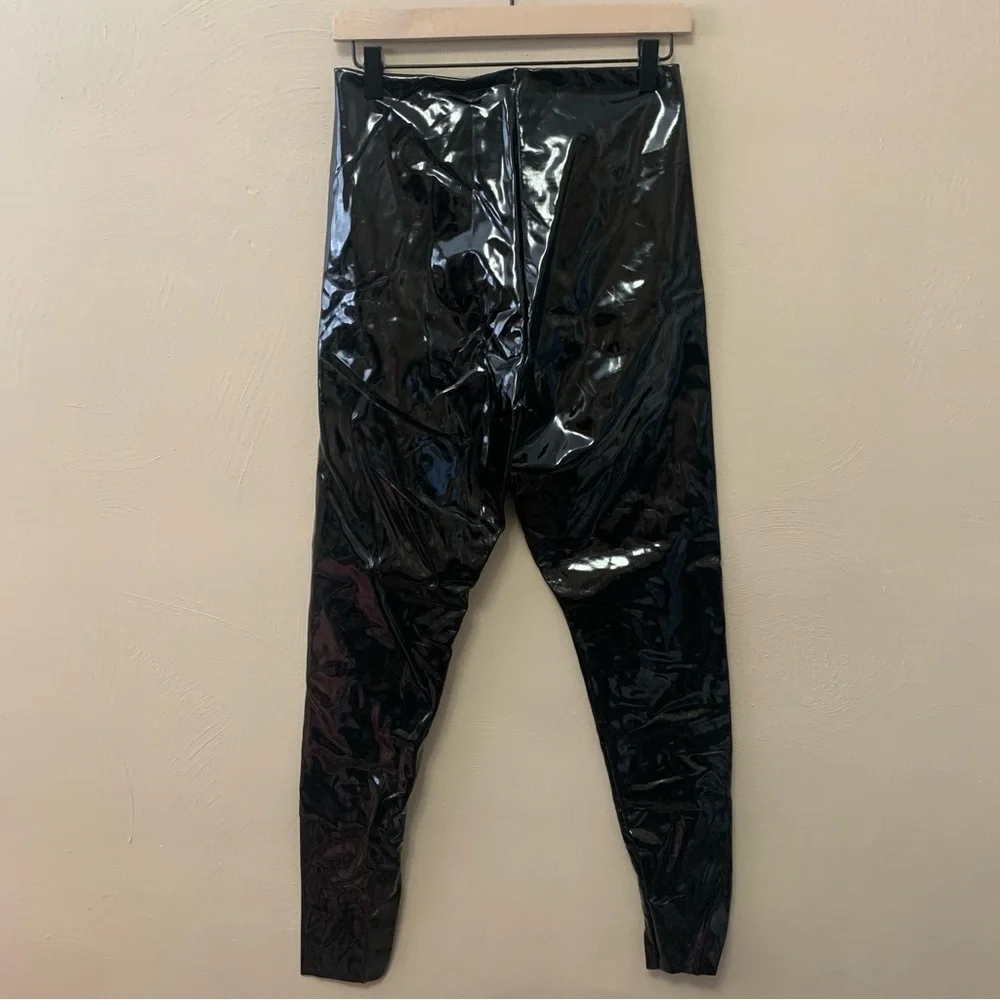 Commando Faux Patent Leather Leggings in Black Size Large NWT New
